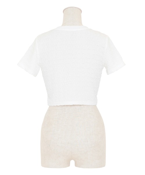 PUNYUS（プニュズ）の「クロップドトップ（Tシャツ/カットソー・レディース・ブラック/ホワイト・1/3/4/2）」の22枚目の写真