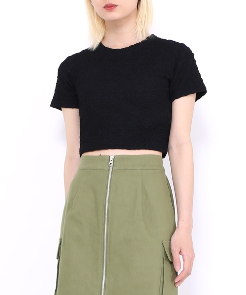 PUNYUS（プニュズ）の「クロップドトップ（Tシャツ/カットソー・レディース・ブラック/ホワイト・1/3/4/2）」の7枚目の写真