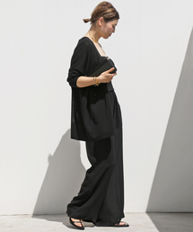 美品 Deuxieme Classe ジョーゼット イージーパンツ ネイビー36 美品 Deuxieme Classe ジョーゼット イージーパンツ ネイビー36