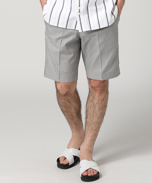 EDIFICE（エディフィス）の「◇80/2 シャンブレーストレッチショーツ（その他パンツ・メンズ・ブルー系その他/チャコールグレー/ホワイト/ベージュ/グリーン/ネイビー・46/50/48/42/44）」の2枚目の写真