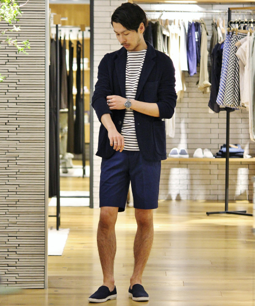 EDIFICE（エディフィス）の「◇80/2 シャンブレーストレッチショーツ（その他パンツ・メンズ・ブルー系その他/チャコールグレー/ホワイト/ベージュ/グリーン/ネイビー・46/50/48/42/44）」の7枚目の写真