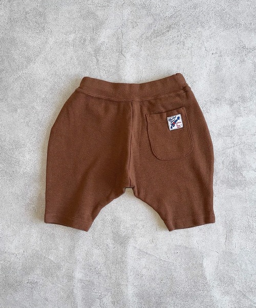 JIPPON（ジポン）の「ストレッチサルエルハーフパンツ/J-7620 日本製（その他パンツ・キッズ・グリーン/オレンジ/パープル/キナリ/ネイビー/マスタード/ライトピンク/ブラック/ブルー/ライトブルー/レッド/ブラウン/ロイヤルブルー/ラベンダー/ミント・90/95/110/120/80/100）」の4枚目の写真