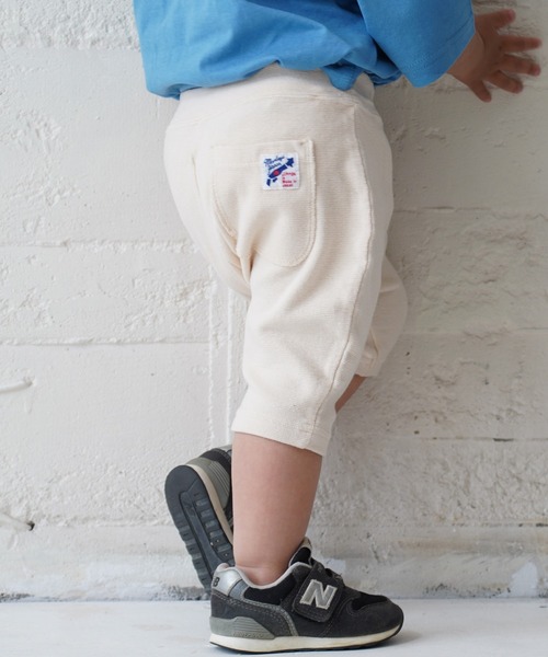 JIPPON（ジポン）の「ストレッチサルエルハーフパンツ/J-7620 日本製（その他パンツ・キッズ・グリーン/オレンジ/パープル/キナリ/ネイビー/マスタード/ライトピンク/ブラック/ブルー/ライトブルー/レッド/ブラウン/ロイヤルブルー/ラベンダー/ミント・90/95/110/120/80/100）」の2枚目の写真