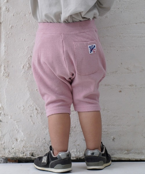 JIPPON（ジポン）の「ストレッチサルエルハーフパンツ/J-7620 日本製（その他パンツ・キッズ・グリーン/オレンジ/パープル/キナリ/ネイビー/マスタード/ライトピンク/ブラック/ブルー/ライトブルー/レッド/ブラウン/ロイヤルブルー/ラベンダー/ミント・90/95/110/120/80/100）」の18枚目の写真