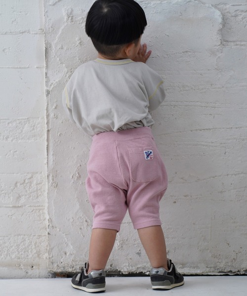 JIPPON（ジポン）の「ストレッチサルエルハーフパンツ/J-7620 日本製（その他パンツ・キッズ・グリーン/オレンジ/パープル/キナリ/ネイビー/マスタード/ライトピンク/ブラック/ブルー/ライトブルー/レッド/ブラウン/ロイヤルブルー/ラベンダー/ミント・90/95/110/120/80/100）」の19枚目の写真