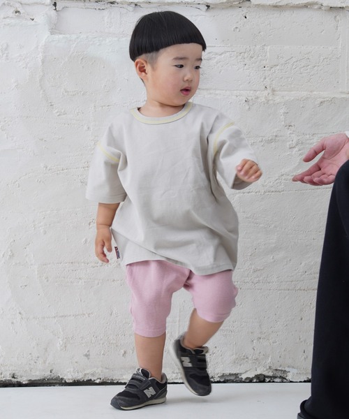 JIPPON（ジポン）の「ストレッチサルエルハーフパンツ/J-7620 日本製（その他パンツ・キッズ・グリーン/オレンジ/パープル/キナリ/ネイビー/マスタード/ライトピンク/ブラック/ブルー/ライトブルー/レッド/ブラウン/ロイヤルブルー/ラベンダー/ミント・90/95/110/120/80/100）」の20枚目の写真