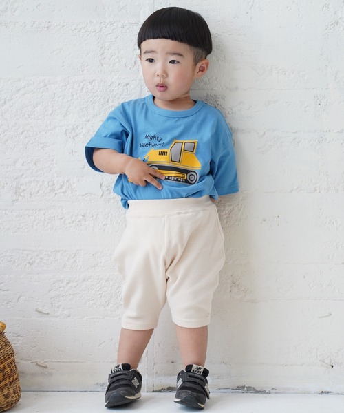 JIPPON（ジポン）の「ストレッチサルエルハーフパンツ/J-7620 日本製（その他パンツ・キッズ・グリーン/オレンジ/パープル/キナリ/ネイビー/マスタード/ライトピンク/ブラック/ブルー/ライトブルー/レッド/ブラウン/ロイヤルブルー/ラベンダー/ミント・90/95/110/120/80/100）」の17枚目の写真