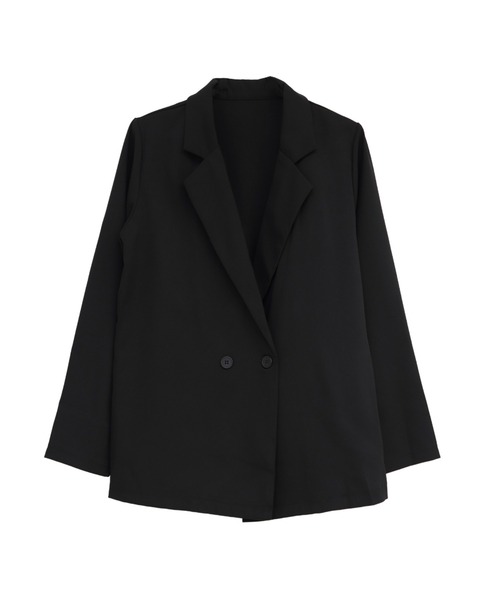 LVEU.（ラブユ.）の「Over jacket & pleated shorts set up / オーバージャケット&プリーツショートパンツセットアップ（セットアップ・レディース・ブラック・FREE）」の12枚目の写真