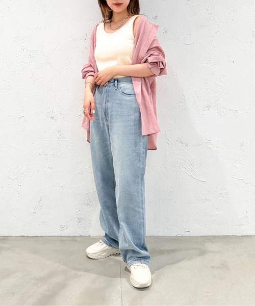 apres jour mignon（アプレジュールミニョン）の「2WAYリブタンクトップ【ZOZOTOWN限定アイテム】（タンクトップ・レディース・オレンジ/ブルー系その他/アイボリー/パープル/ピンク/ブラック/グリーン・X-LARGE/フリー）」の14枚目の写真