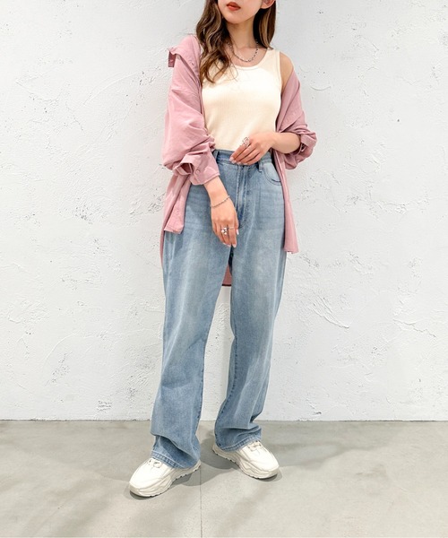 apres jour mignon（アプレジュールミニョン）の「2WAYリブタンクトップ【ZOZOTOWN限定アイテム】（タンクトップ・レディース・オレンジ/ブルー系その他/アイボリー/パープル/ピンク/ブラック/グリーン・X-LARGE/フリー）」の15枚目の写真