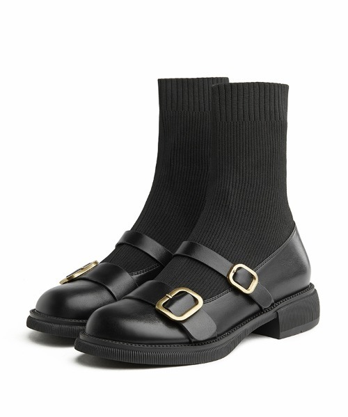 SAISON DE PAPILLON(セゾンドパピヨン)の「リブニット素材パンプス(パンプス・レディース・ブラック・22.5/23/23.5/24)」の1枚目の写真