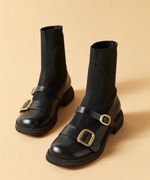 SAISON DE PAPILLON(セゾンドパピヨン)の「リブニット素材パンプス(パンプス・レディース・ブラック・22.5/23/23.5/24)」の5枚目の写真