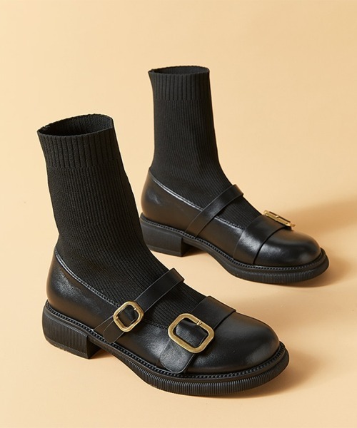 SAISON DE PAPILLON(セゾンドパピヨン)の「リブニット素材パンプス(パンプス・レディース・ブラック・22.5/23/23.5/24)」の6枚目の写真