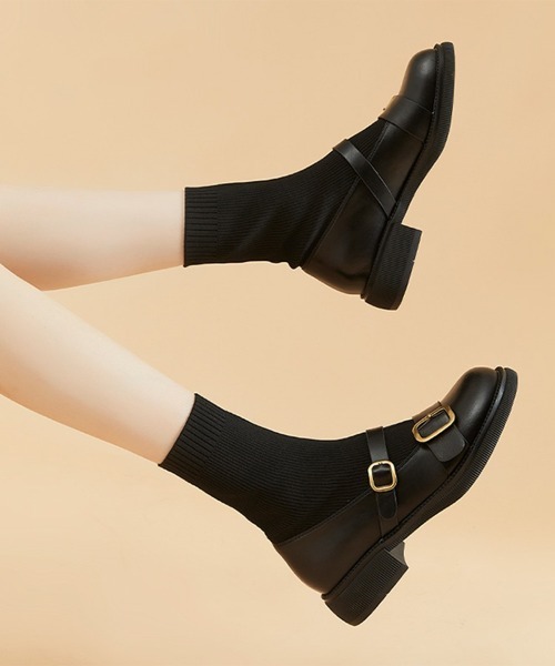 SAISON DE PAPILLON(セゾンドパピヨン)の「リブニット素材パンプス(パンプス・レディース・ブラック・22.5/23/23.5/24)」の3枚目の写真