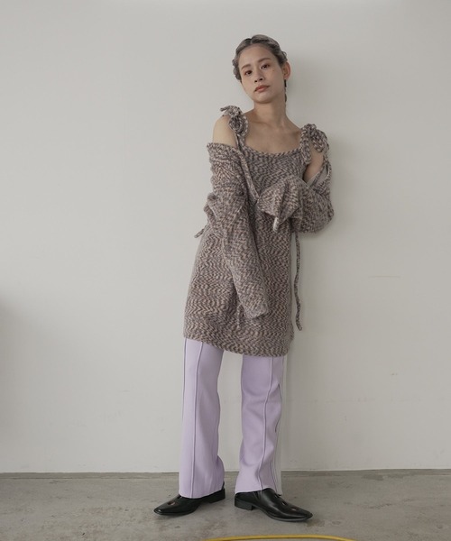 design shoulder knit tunic【SANSeLF】sew23a001(ワンピース)|SANSeLF(サンセルフ) design shoulder knit tunic【SANSeLF】sew23a001(ワンピース)|SANSeLF(サンセルフ)