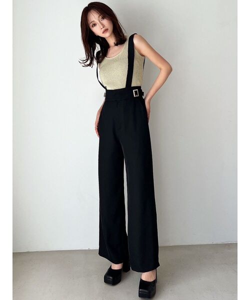 RESEXXY（リゼクシー）の「バッククロスニットタンクトップス（タンクトップ・レディース・アイボリー/ブラック/グリーン・FREE）」の4枚目の写真