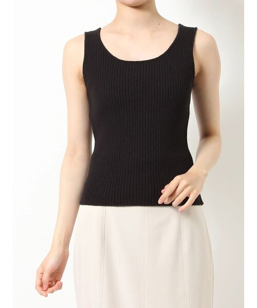 RESEXXY（リゼクシー）の「バッククロスニットタンクトップス（タンクトップ・レディース・アイボリー/ブラック/グリーン・FREE）」の11枚目の写真