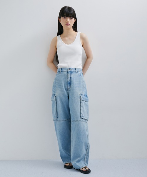 ADAM ET ROPE'(アダムエロペ)の「【逸品】バックオープンタンクトップ(タンクトップ・レディース・ブラック/ベージュ/キナリ・FREE)」の11枚目の写真