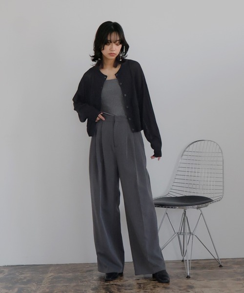 hellam（へラム）の「カーゴポケット カーディガン（カーディガン/ボレロ・レディース・ブラック/オフホワイト/杢グレー/シルバー/ブラウン/レッド・FREE）」の21枚目の写真