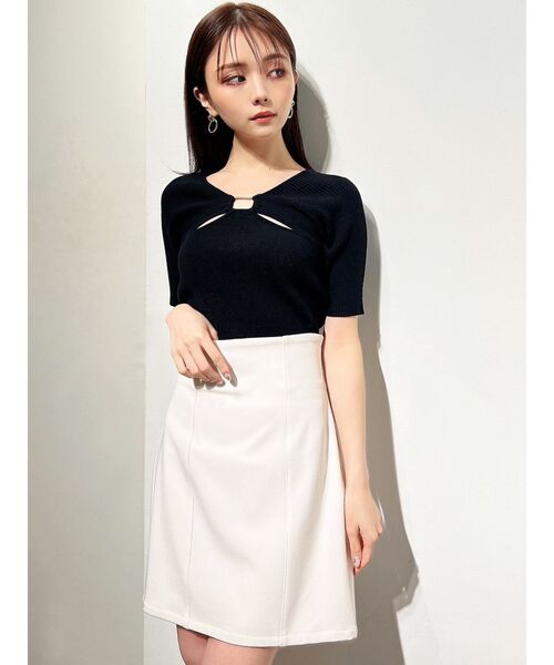 RESEXXY（リゼクシー）の「バストポイントニットトップス（ニット/セーター・レディース・ブラック/オレンジ/ベージュ・FREE）」の13枚目の写真