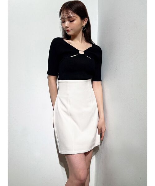 RESEXXY（リゼクシー）の「バストポイントニットトップス（ニット/セーター・レディース・ブラック/オレンジ/ベージュ・FREE）」の14枚目の写真