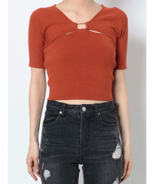 RESEXXY（リゼクシー）の「バストポイントニットトップス（ニット/セーター・レディース・ブラック/オレンジ/ベージュ・FREE）」の15枚目の写真