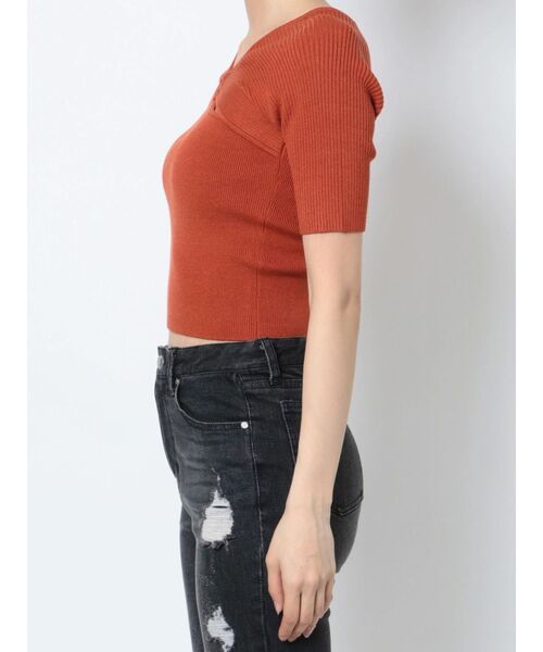 RESEXXY（リゼクシー）の「バストポイントニットトップス（ニット/セーター・レディース・ブラック/オレンジ/ベージュ・FREE）」の16枚目の写真