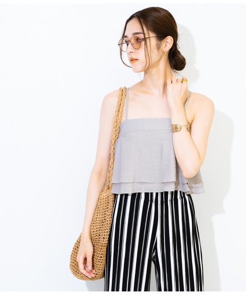 ANAP（アナップ）の「ダブルフリルプリーツセットアップ（つなぎ/オールインワン・レディース・ブラック/ブルー/ライトグレー・FREE）」の20枚目の写真