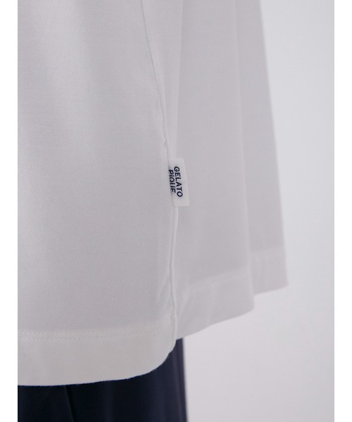 gelato pique（ジェラートピケ）の「【HOMME】 エッグアンドソルジャーズレーヨンロゴTシャツ（ルームウェア/パジャマ・メンズ・オフホワイト/ネイビー・MEDIUM/LARGE）」の15枚目の写真