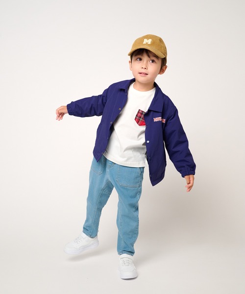 Moujonjon(ムージョンジョン)の「ストレート・テーパードデニム長パンツ(デニムパンツ・キッズ・ネイビー/ブルー・100/90/110/140/130/120)」の8枚目の写真