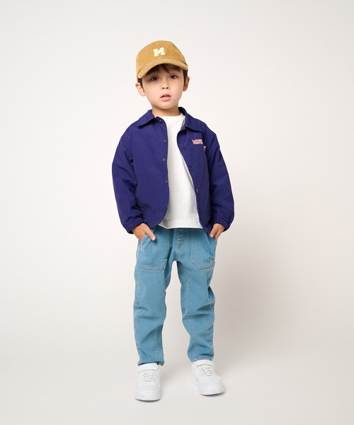 Moujonjon(ムージョンジョン)の「ストレート・テーパードデニム長パンツ(デニムパンツ・キッズ・ネイビー/ブルー・100/90/110/140/130/120)」の10枚目の写真