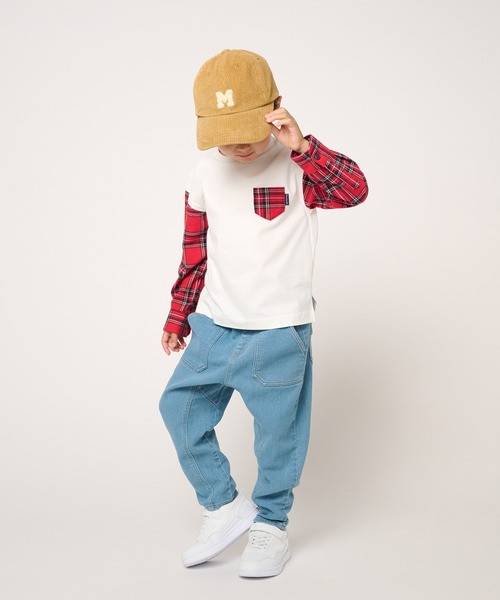 Moujonjon(ムージョンジョン)の「ストレート・テーパードデニム長パンツ(デニムパンツ・キッズ・ネイビー/ブルー・100/90/110/140/130/120)」の11枚目の写真