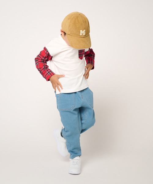 Moujonjon(ムージョンジョン)の「ストレート・テーパードデニム長パンツ(デニムパンツ・キッズ・ネイビー/ブルー・100/90/110/140/130/120)」の12枚目の写真