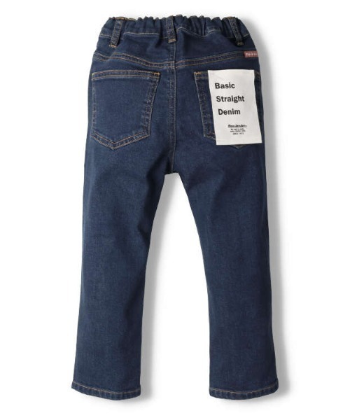 Moujonjon(ムージョンジョン)の「ストレート・テーパードデニム長パンツ(デニムパンツ・キッズ・ネイビー/ブルー・100/90/110/140/130/120)」の15枚目の写真