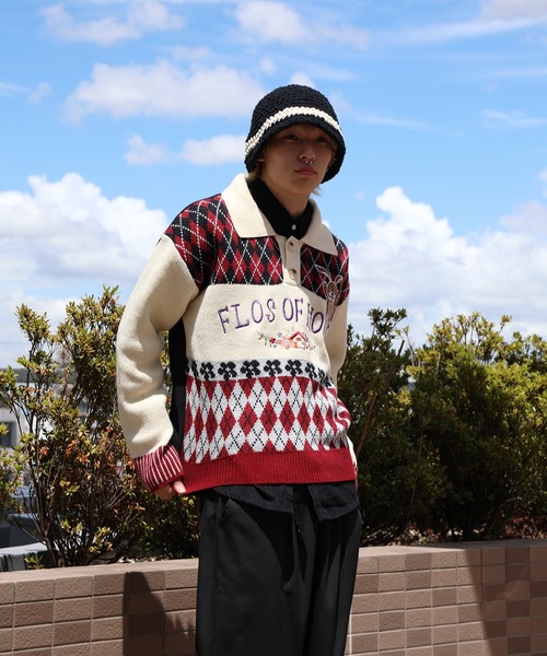 HOOK（フック）の「HOOK -original- 古着風 レトロ調 配色 アーガイル