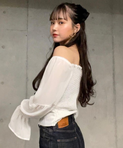 ROOPTOKYO（ループトウキョウ）の「▲キャンディースリーブリボンブラウス（シャツ/ブラウス・レディース・ホワイト/ベージュ・FREE）」の20枚目の写真