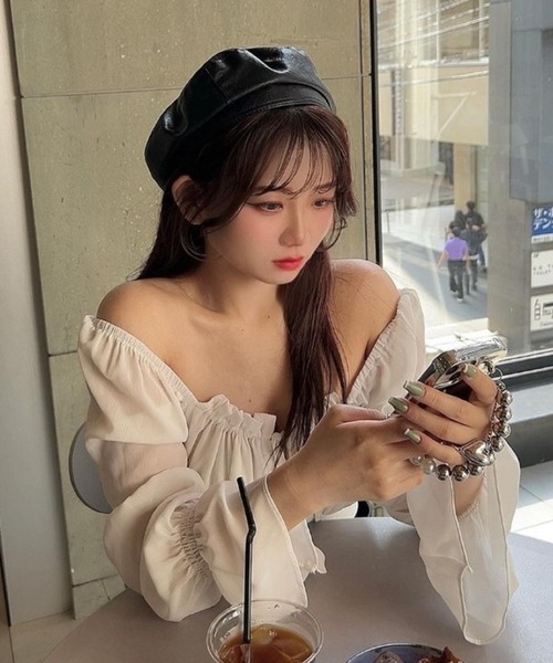 ROOPTOKYO（ループトウキョウ）の「▲キャンディースリーブリボンブラウス（シャツ/ブラウス・レディース・ホワイト/ベージュ・FREE）」の9枚目の写真