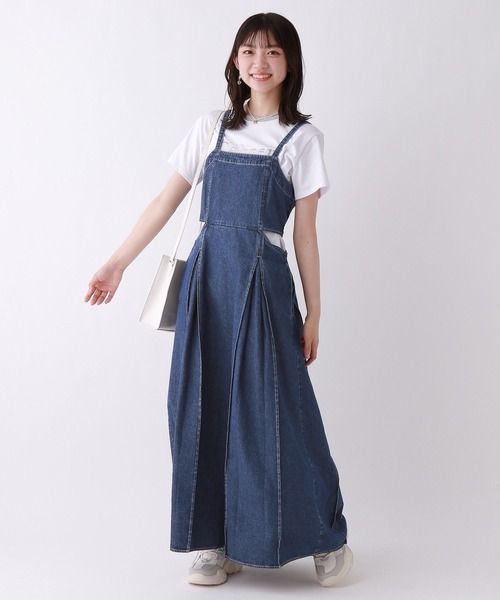 repipi armario（レピピ アルマリオ）の「デニムジャンスカ（ジャンパースカート・キッズ・インディゴブルー/ブラック・SMALL/MEDIUM/LARGE）」の17枚目の写真