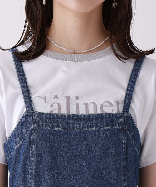 repipi armario（レピピ アルマリオ）の「デニムジャンスカ（ジャンパースカート・キッズ・インディゴブルー/ブラック・SMALL/MEDIUM/LARGE）」の10枚目の写真