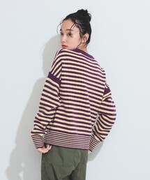 BEAMS BOY | BEAMS BOY / 7ゲージ ボーダー クルーネック ニット 23FW(ニット/セーター)