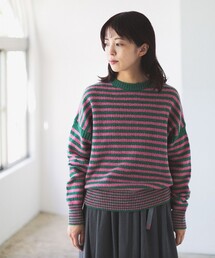 BEAMS BOY | BEAMS BOY / 7ゲージ ボーダー クルーネック ニット 23FW(ニット/セーター)