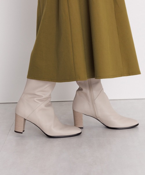 セール】【Made in Japan】【撥水】レザーフィットロングブーツ/631413