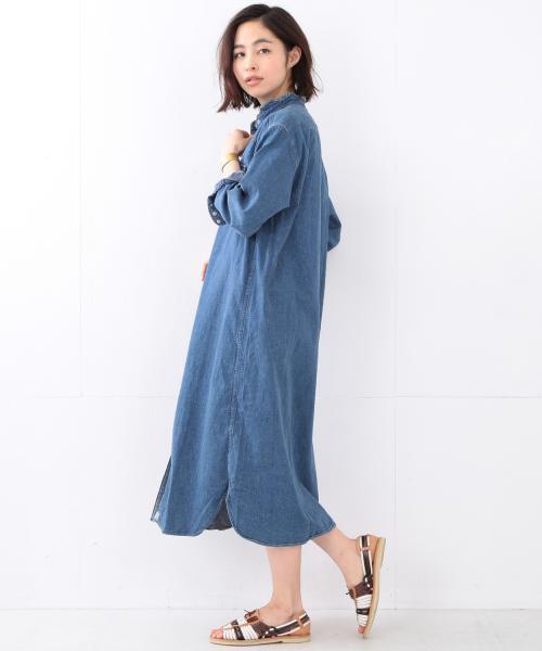 BEAMS BOY(ビームスボーイ)の「orslow × BEAMS BOY / Fillmore(シャツワンピース・レディース・インディゴブルー・ONE SIZE)」の21枚目の写真