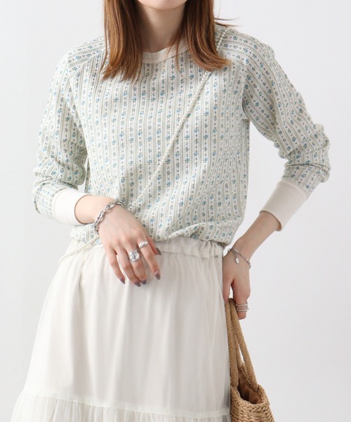 JEMORGAN（ジェーイーモーガン）の「JEMORGAN ワッフル花柄ラグランロンＴ（パック入り）（Tシャツ/カットソー・レディース・ピンク/サックスブルー/ラベンダー/ストライプ/パープル/ベージュ系その他・F）」の11枚目の写真