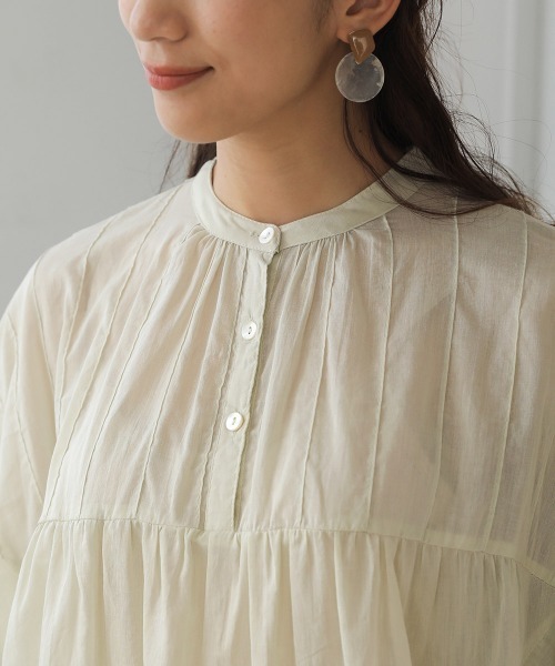 Bou Jeloud（ブージュルード）の「袖フリルブラウス（シャツ/ブラウス・レディース・ブラック/イエロー/アイボリー/ワイン/グリーン/オレンジ・FREE）」の12枚目の写真