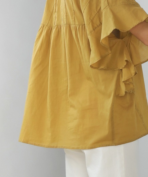 Bou Jeloud（ブージュルード）の「袖フリルブラウス（シャツ/ブラウス・レディース・ブラック/イエロー/アイボリー/ワイン/グリーン/オレンジ・FREE）」の19枚目の写真