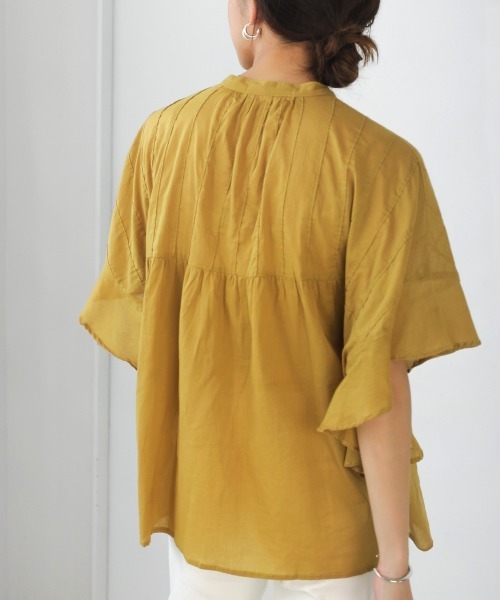 Bou Jeloud（ブージュルード）の「袖フリルブラウス（シャツ/ブラウス・レディース・ブラック/イエロー/アイボリー/ワイン/グリーン/オレンジ・FREE）」の20枚目の写真