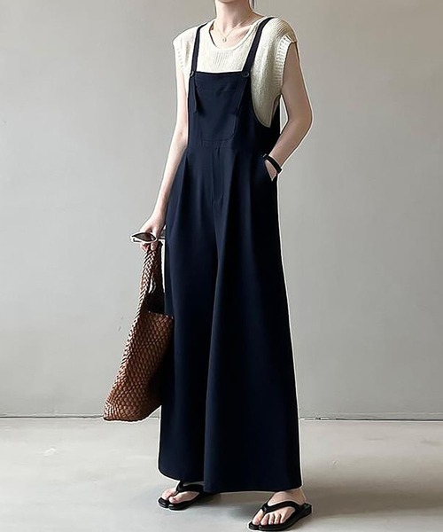 Girly Doll（ガーリードール）の「ワイドサロペットパンツ（サロペット/オーバーオール・レディース・グレー/カーキ/ネイビー・L/M）」の11枚目の写真