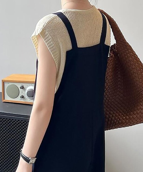 Girly Doll（ガーリードール）の「ワイドサロペットパンツ（サロペット/オーバーオール・レディース・グレー/カーキ/ネイビー・L/M）」の12枚目の写真