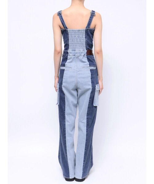 EVRIS（エヴリス）の「【10周年記念】ワークデザインデニムサロペット（サロペット/オーバーオール・レディース・ブルー・FREE）」の15枚目の写真